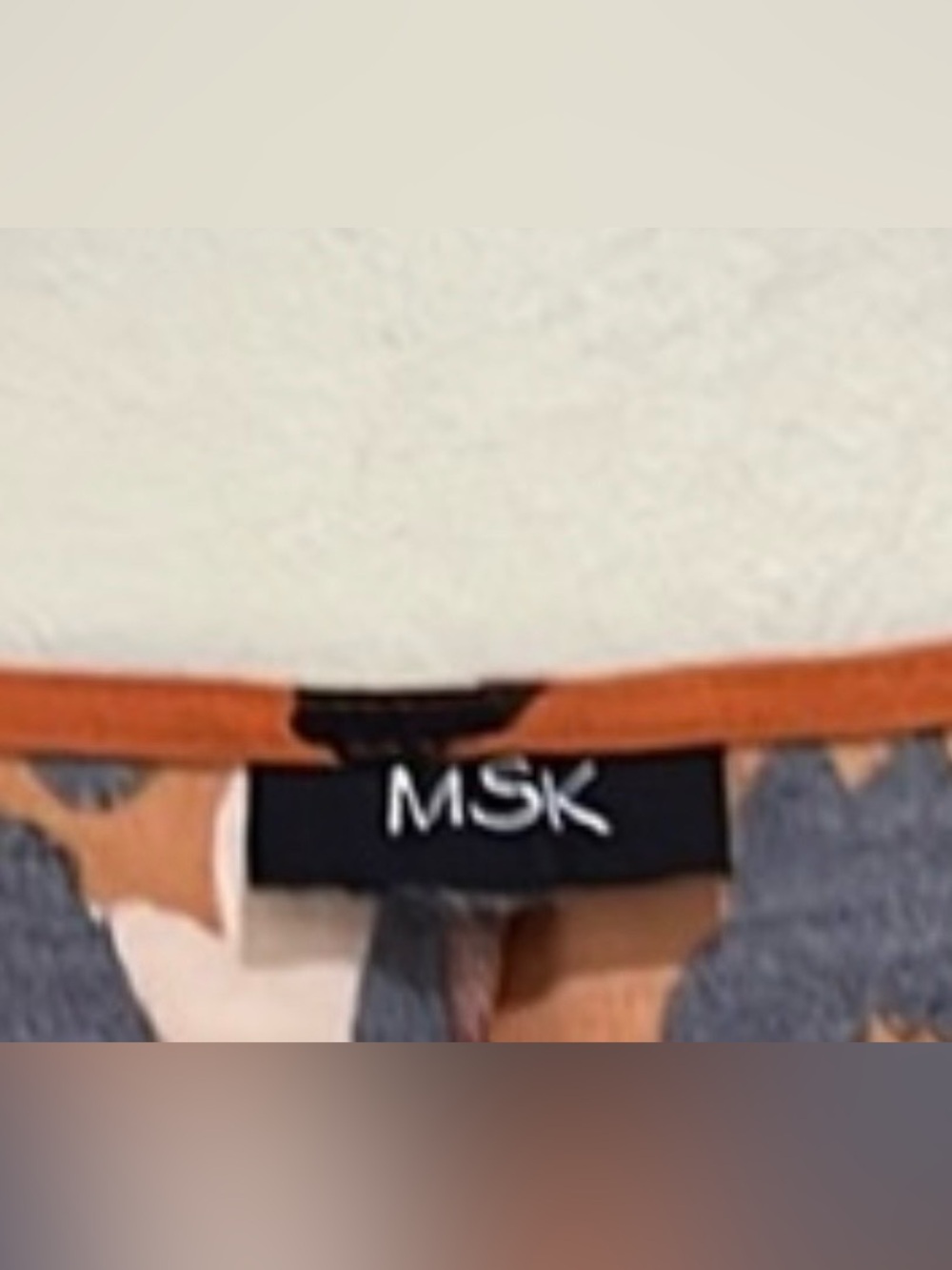 MSK Orange, Black & Cream Animal Print Sleeveless Top with Ring Detail - Picture 12 of 14